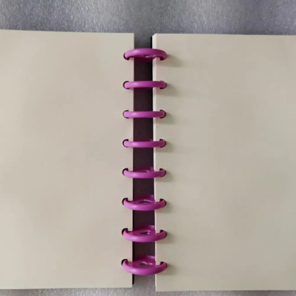 

Notebook Binding Ring Mushroom Hole Button Notepad Supplies Coil 360 Degree Loose-leaf Foldable Plastic Office Buckle Plast J0M6