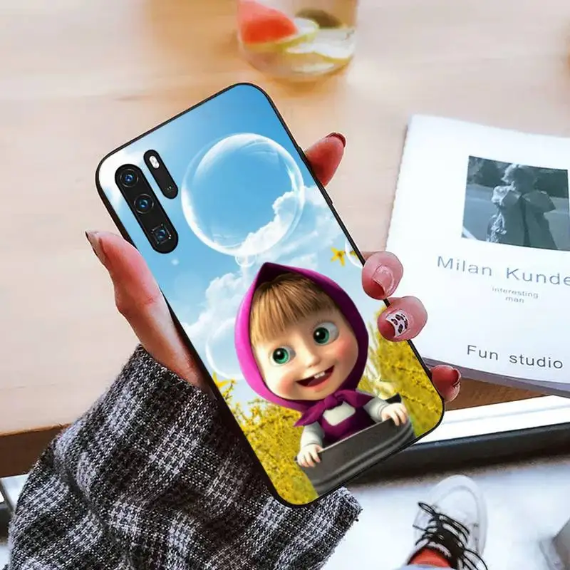 

CUTE anime Bear Ma-sha Phone Case For Huawei honor Mate P 9 10 20 30 40 Pro 10i 7 8 a x Lite nova 5t