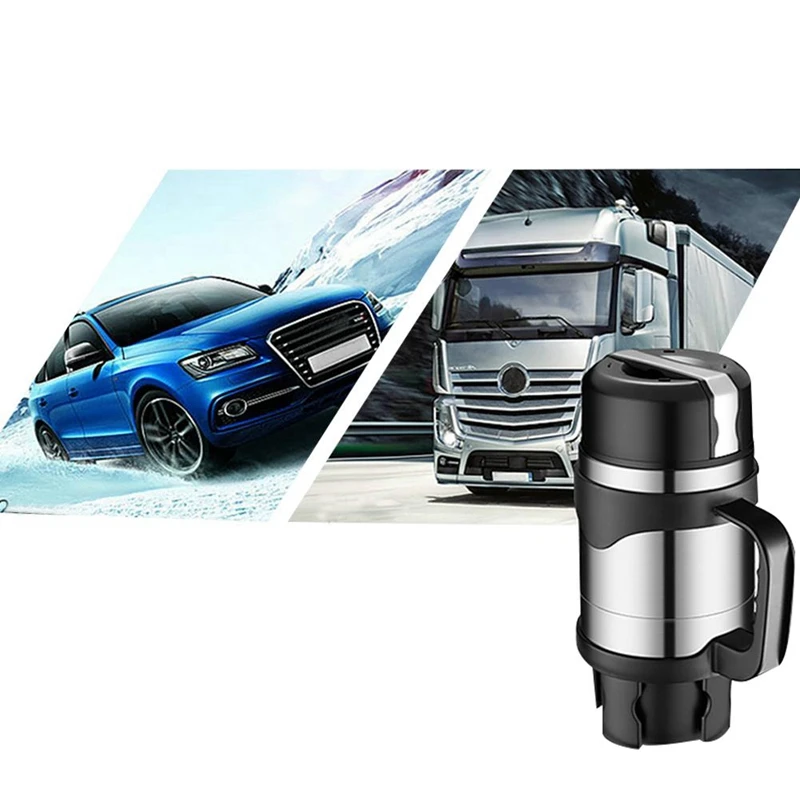 

1200ML 12/24V Car Heating Kettle Stainless Steel Electric Heating Mug Drinking One-Button Venting Double-Layer