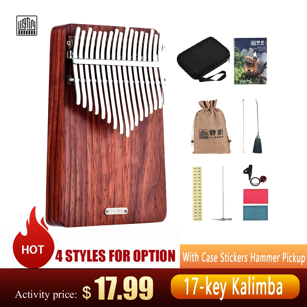 Линяющая 17 клавишным калимба клавиш Портативный игрушечное пианино с переносной
