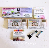 original daniel smith solid master grade watercolor paints 12 colors 24 colors tin box acuarelas art supplies for artist