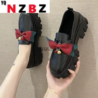 2022 female shoes women fashion mary janes round toe metal loafers oxfords shoes casual ladies heels shoes for women