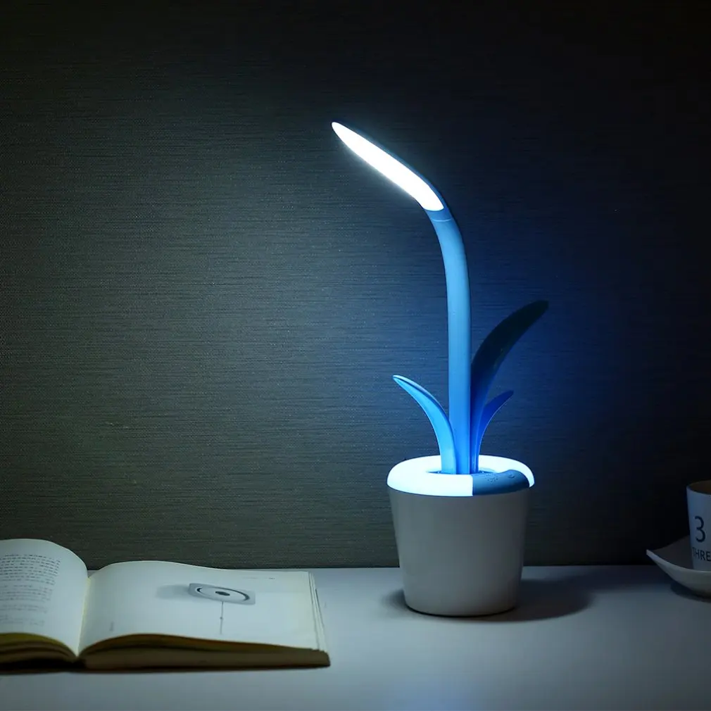 

USB LED Reading Light Table Lamp Eye Care Desk Lamp Three Brightness Level Flexible Arm Light For Studying Working Bedroom Lamp