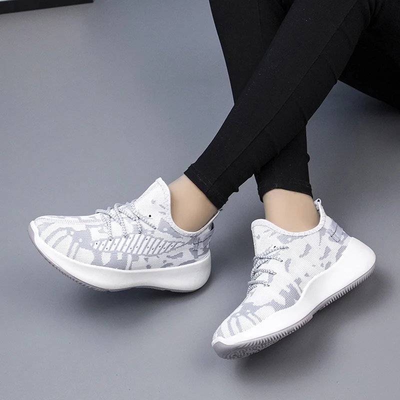 Модные мужские кроссовки для бега трикотажные дышащие спортивные уличные