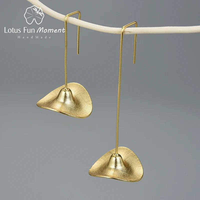 Женские серьги-подвески Lotus Fun изящные серьги из серебра 925 пробы в виде