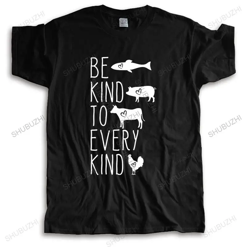 

Manga curta Tee Hip Hop Camisa T Ser Gentil Com Todos Os Tipo-Presente Engraçado Vegan Animal cotton fashion T-shirt Do Amante