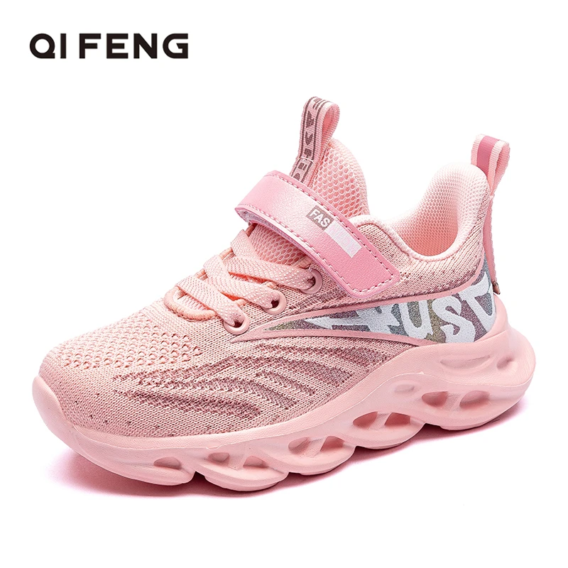 

2022 New Fashion Autumn Sports Shoes Children Sneakers Trendy Student School Black Shoes for Girls Summer Mesh Footwear Kids