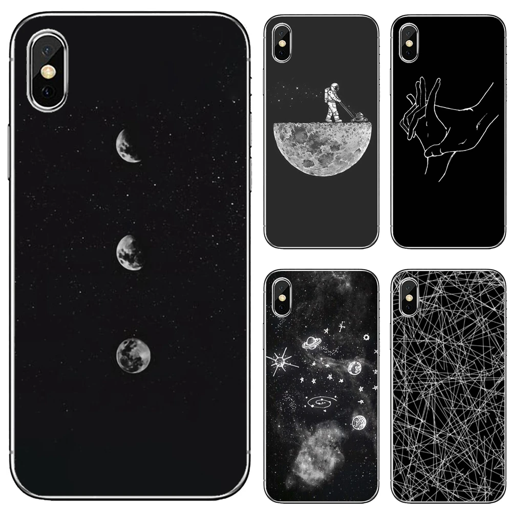 Черно белый эстетичный мягкий чехол для Huawei P30 P40 P20 P7 P8 P9 P10 Lite Plus Pro 2015 2016 2017