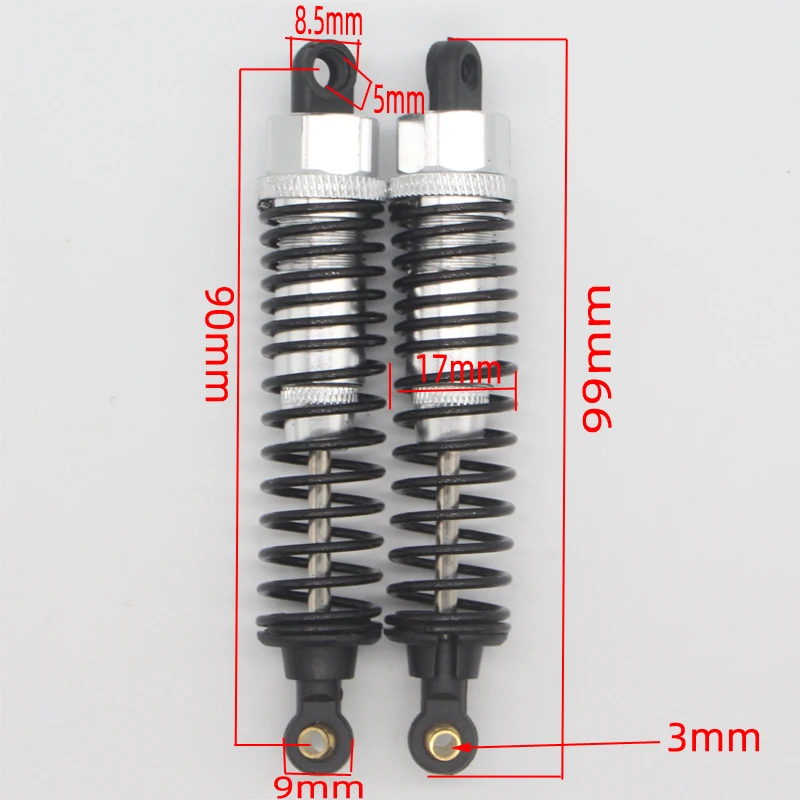 2 шт. HSP 106004 166004 Алюминиевый металлический амортизатор 95 мм 06002 06062 1/10 обновленные