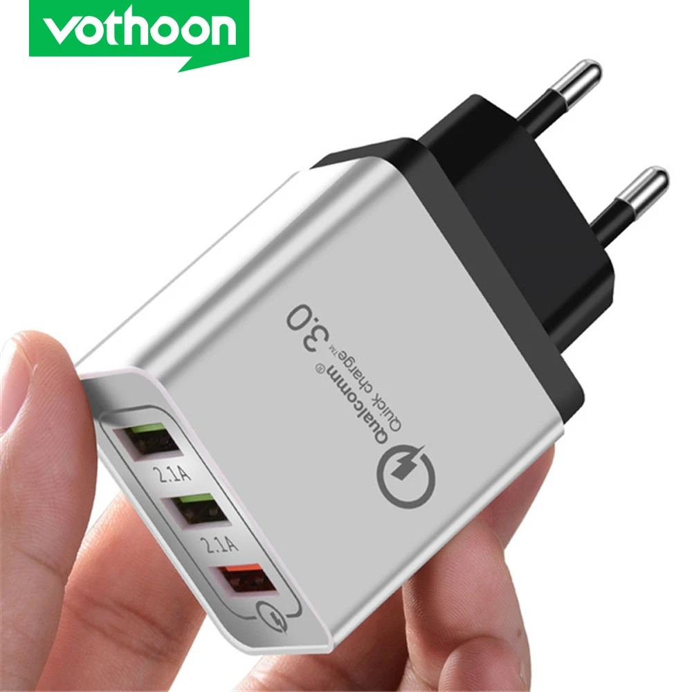Vothoon быстрое зарядное устройство с 3 портами QC3.0 USB-зарядное для телефона быстрая