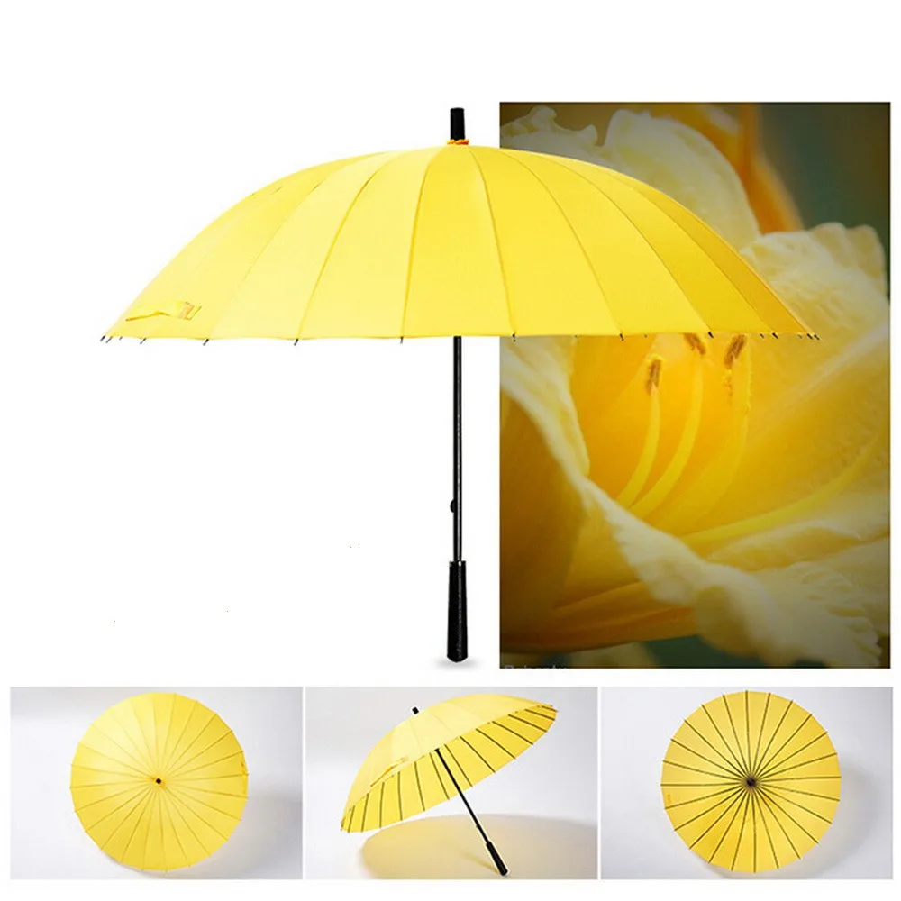 Полуавтоматический портативный складной зонт с 24 ребрами для женщин и мужчин