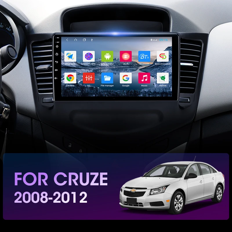 Jansite 9 &quotавтомобильное радио для Chevrolet Cruze 2008 2012 сплит экран с вентилятором