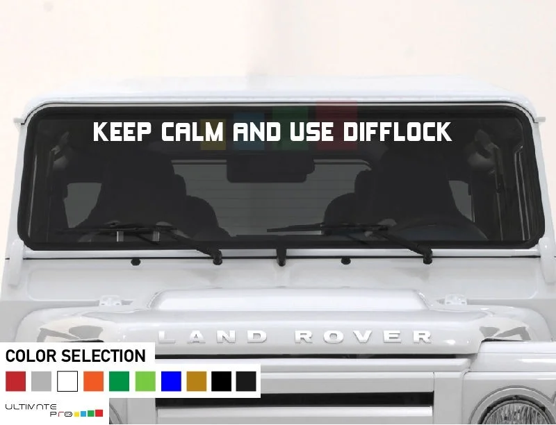

For Decal sticker banner Land Rover DEFENDER KEEP CALM AND USE DIFFLOCK SHOCK