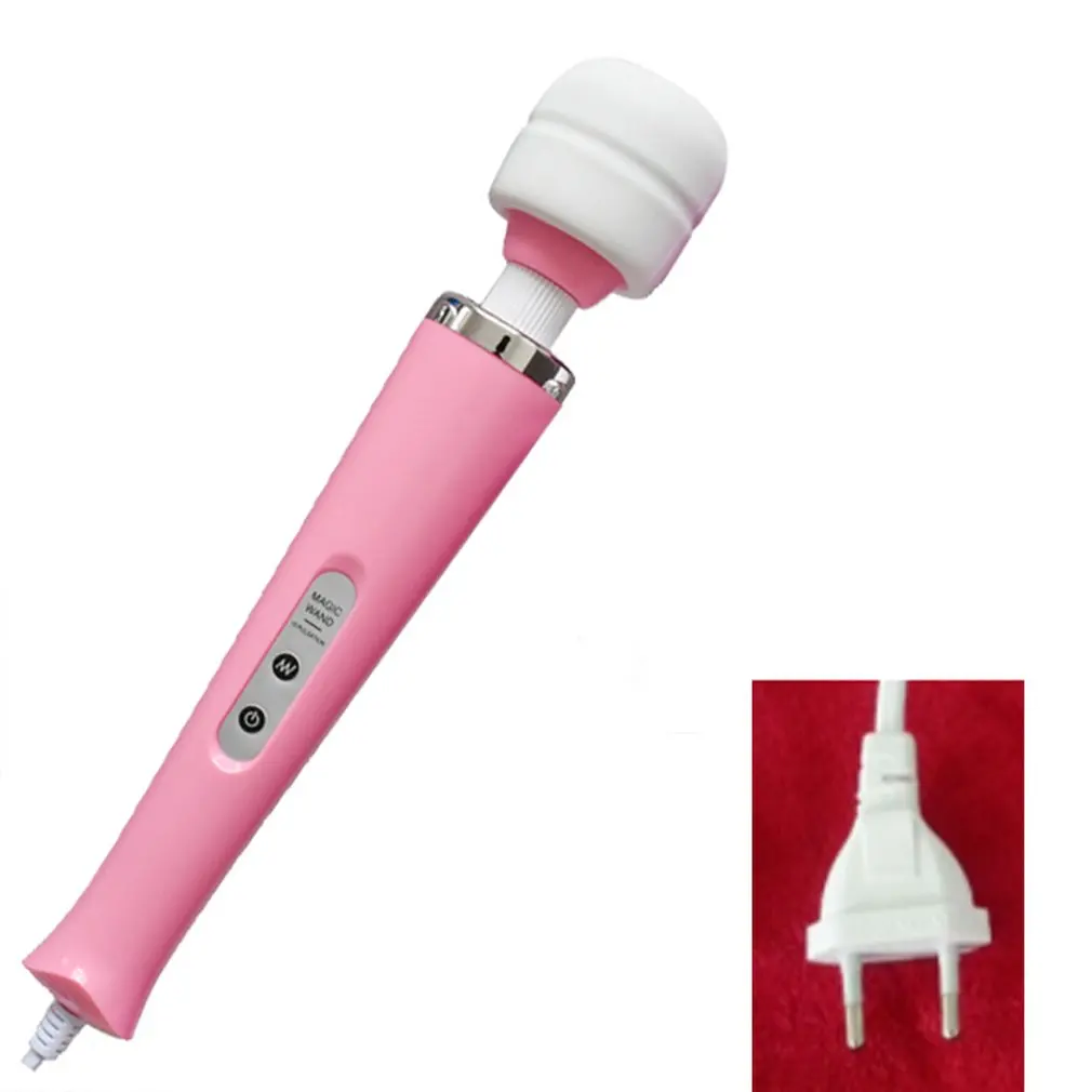 pink EU plug 10 скоростей, волшебная палочка, массажер для ног, мощный вибрирующий массаж, вилка EU/US/UK, USB подзарядка, массажная палочка - Цвет: pink EU plug