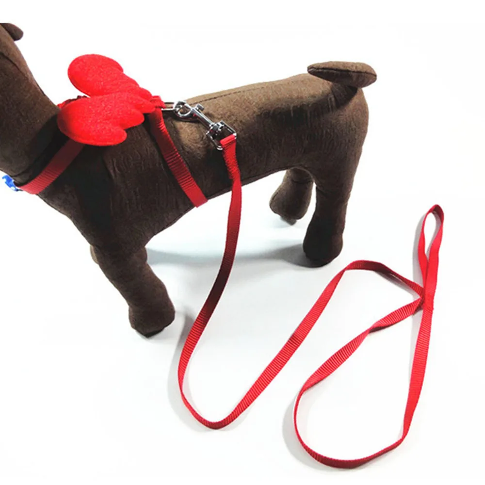 10 Colors Pet Small Dog Harness Nylon Leash Beautiful Angel Wing Puppy Leads Escape-Proof for Cats Rabbit Chihuahua Pug | Дом и сад