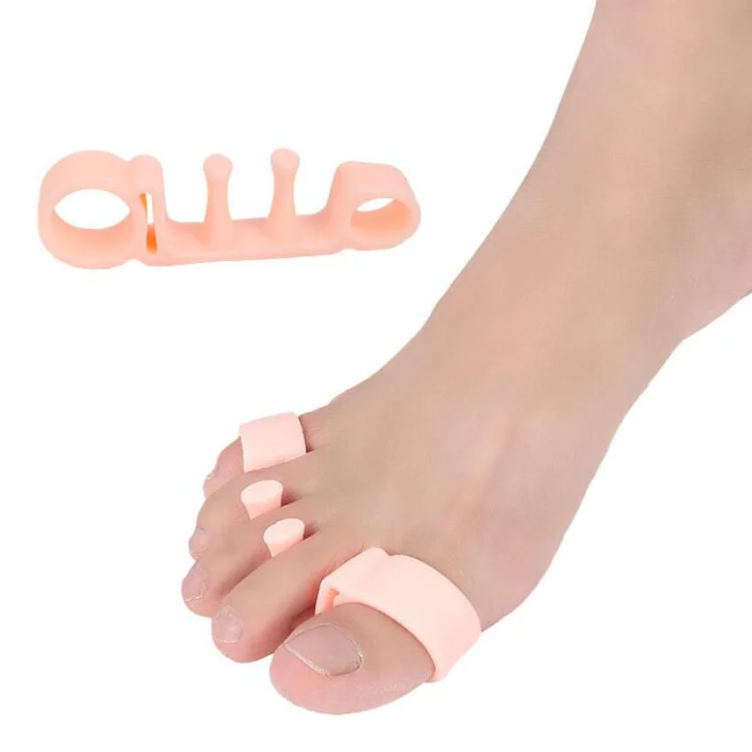 

1PC 5 Holes Soft Pedicure Toe Corrector Pad Foot Care Toe Separators Thumb Valgus Orthopedic Straightener Toe Corrector Tools