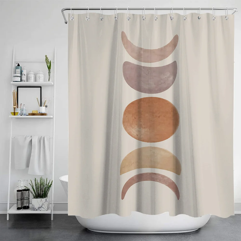 

Nordic Famous Painting Waterproof Mould Bathroom Curtain