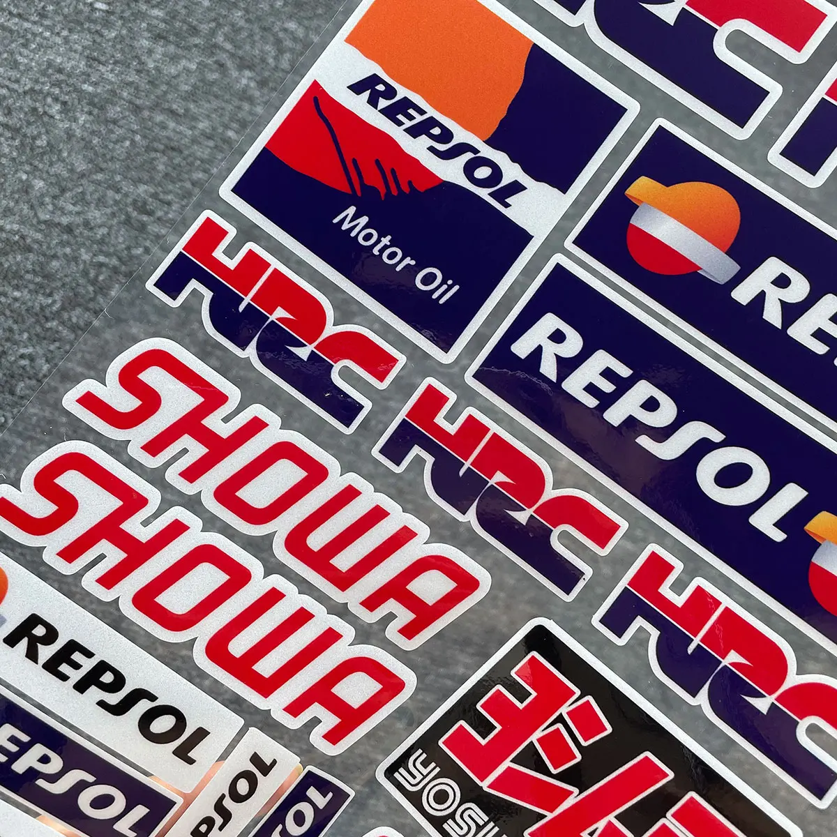 Набор светоотражающих наклеек на шлем и бак мотоцикла Honda HRC CBR CBR1000RR CBR650F CBR600RR CBR500R