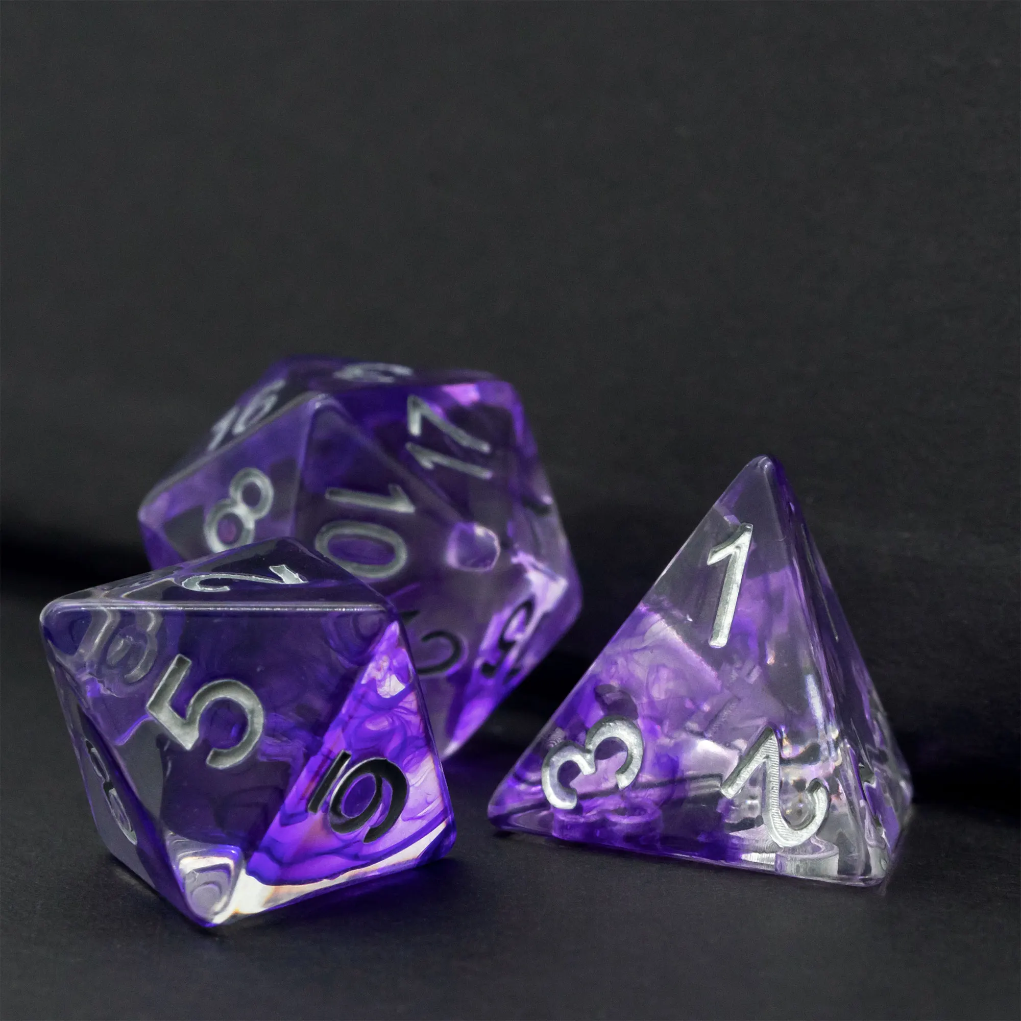 Полиуретановые фиолетовые фотообои набор D4 ~ D20 полигедрические кости для