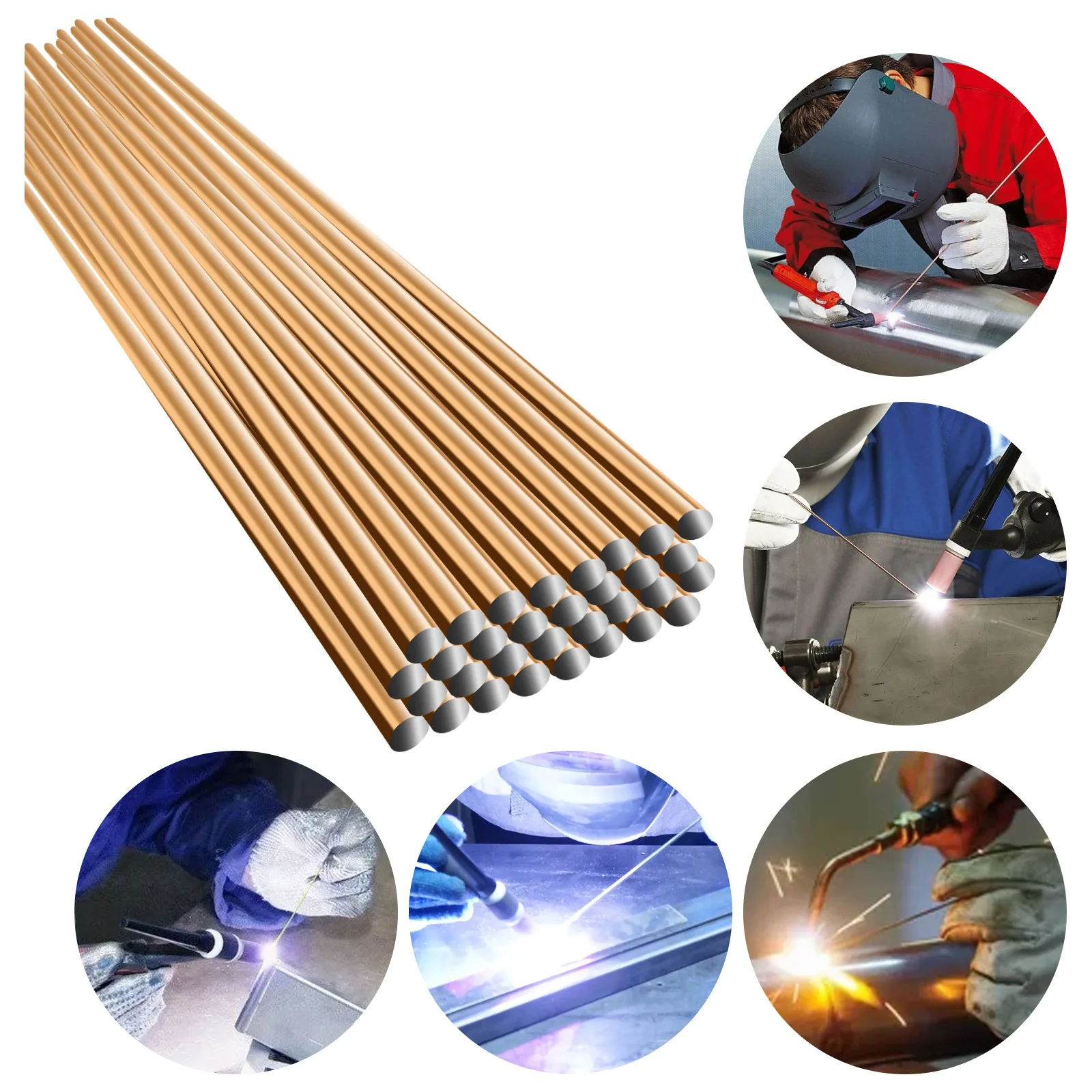 10/20pcs 1.6/2MM Pipe Welding Wire Low Temperature Carbon Steel Weld Flux Soldering Tool Rods Repair Tools High Quality | Инструменты
