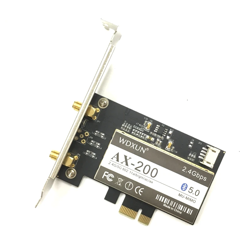 Двухдиапазонный 2,4 Гбит/с беспроводной сети AX200NGW Wifi PCI-E 1X карта для Intel AX200 2,4G/5 ГГц 802.11ac/ax Wi-Fi Bluetooth 5,0 адаптер