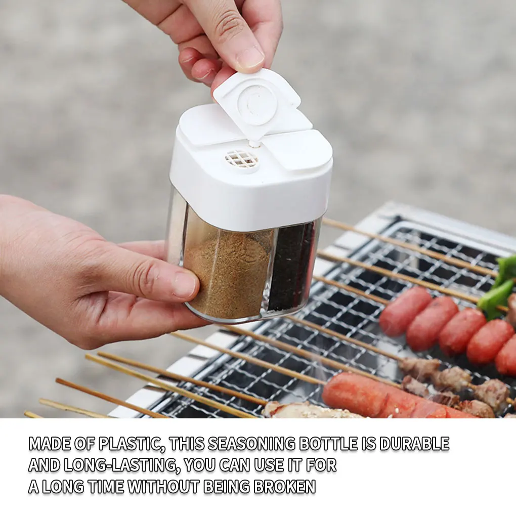 Шейкер для перца 4 ячейки пластиковая портативная бутылка приправ и пикника