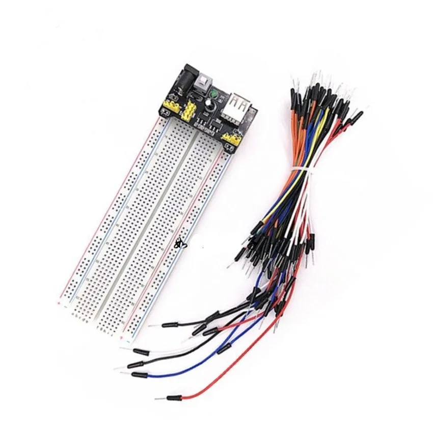 

1pcs PCB & Breadboard 830 Tie Point Solderless PLUG 8 Power Lane Protoboard Prototype Systems Accessoriess Test Develop DIY