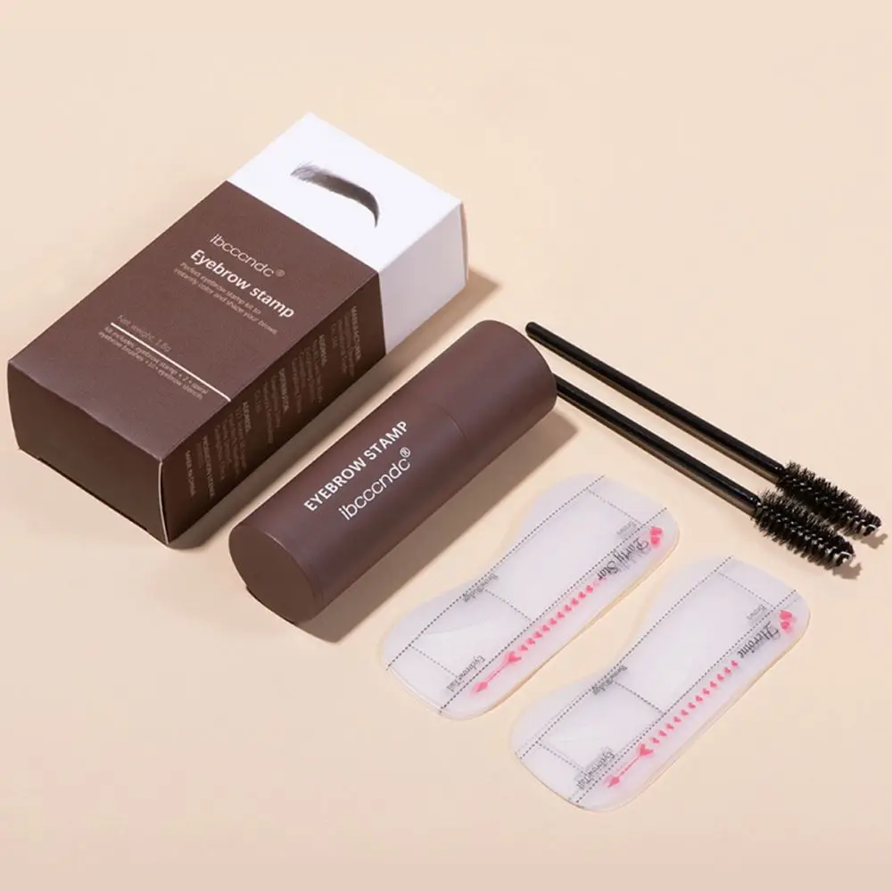 

1 Set One Step Eyebrow Stamp Stencil Kit Waterproof Long Lasting Eyebrow Enhancers Brow Powder Stamp With 10 Eyebrow Stencils