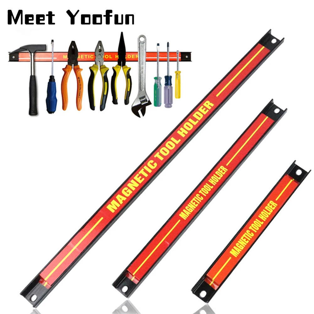 8/12/18 дюймов Магнитный Держатель Инструмента Бар Организатор Стеллаж Для