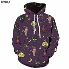 Толстовка мужская с 3D-принтом черепа, свитшот на Хэллоуин, худи с тыквой в стиле аниме, хип-хоп, с капюшоном, Повседневная забавная, унисекс