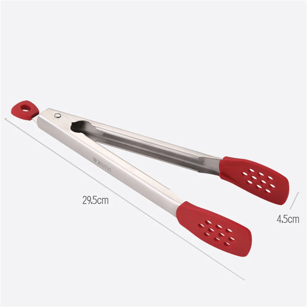 Силиконовые щипцы для барбекю из нержавеющей стали 304 нескользящий зажим салата