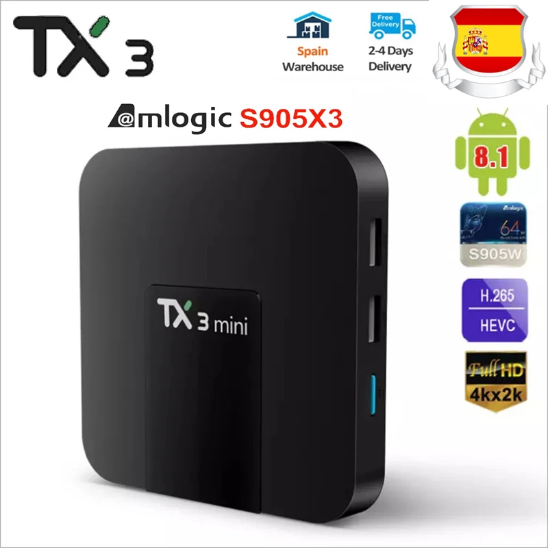 ТВ приставка TX3 Mini Android 7 1 Smart TV H2.65 IP 4K телеприставка WIFI медиаплеер Amlogic S905W 2 Гб 16 Tanix