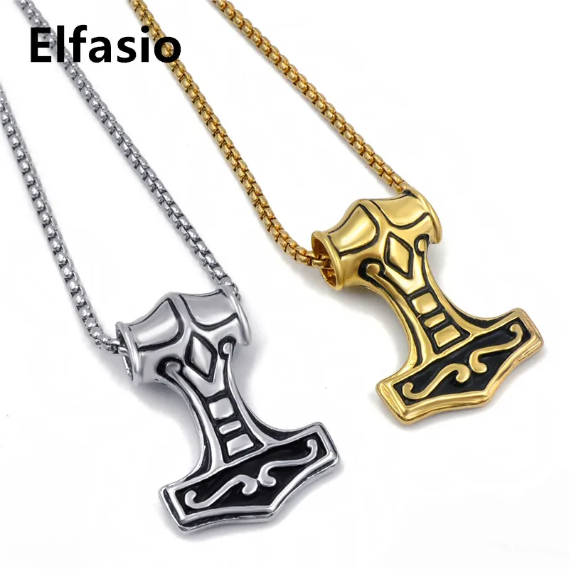 Серебряные украшения для мужчин мальчиков золото миф Молот Тора норвежский