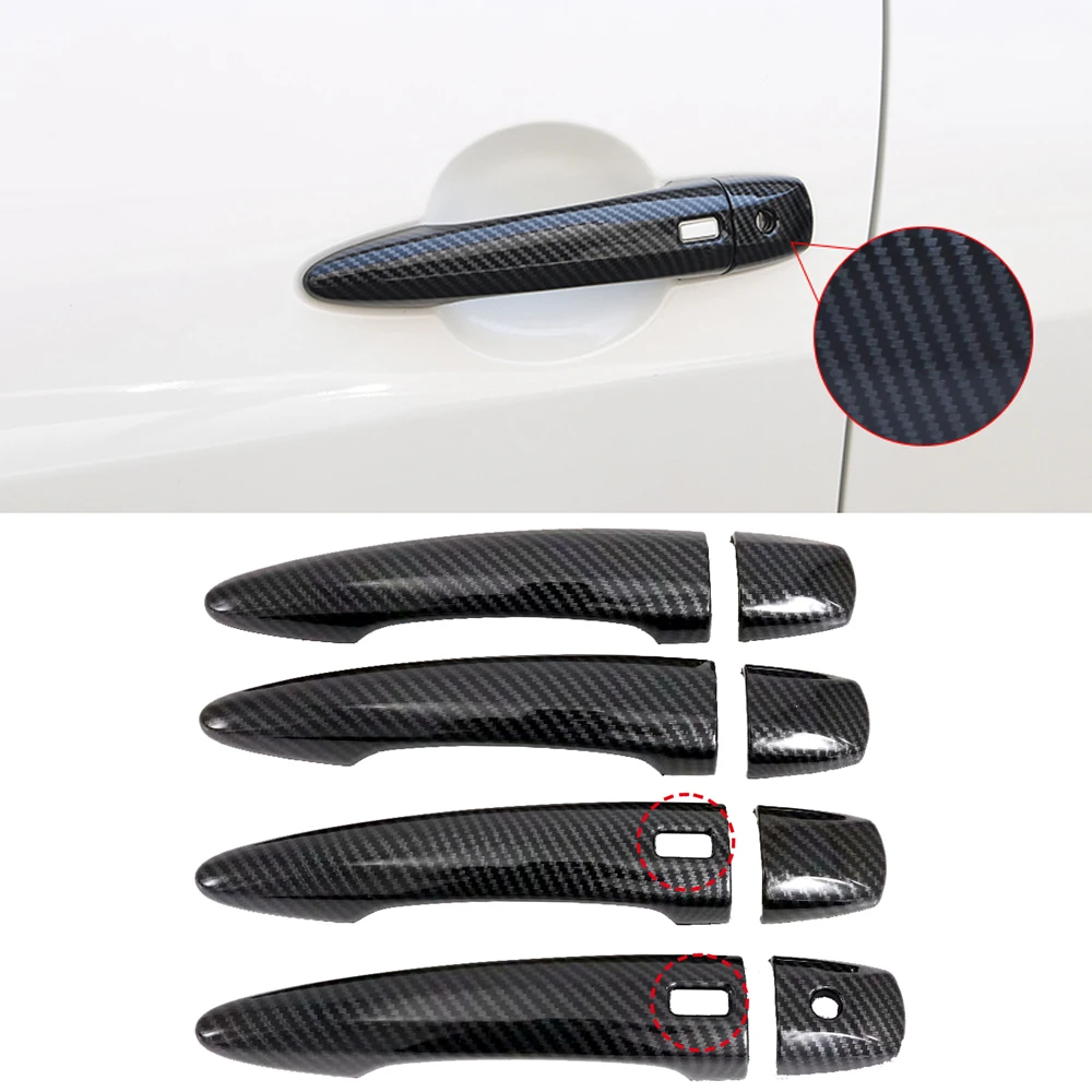 

Car Accessories for Nissan Rogue X-Trail T33 2021 2022 Carbon Fiber Printed Exterior Door Handles Cover Trim 8pcs