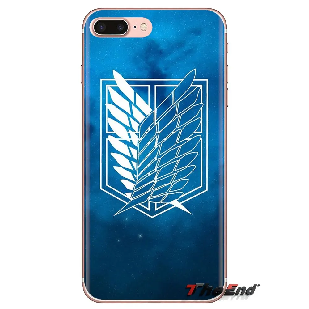 Прозрачный ТПУ чехол для косплея по аниме атака на Титанов (логотип обувь Samsung Galaxy