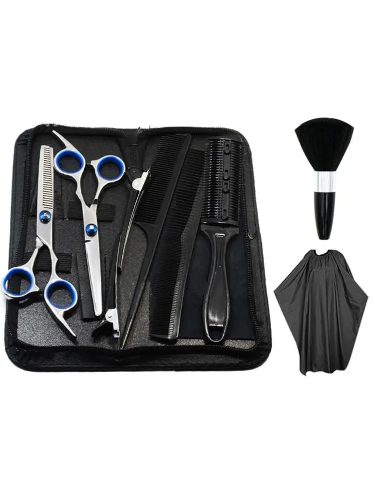 

Hair Cutting Scissors and Thinning Shears Set Professional Haircut Scissors Kit Indoor Hairdressing Set with Comb Clip Cape and
