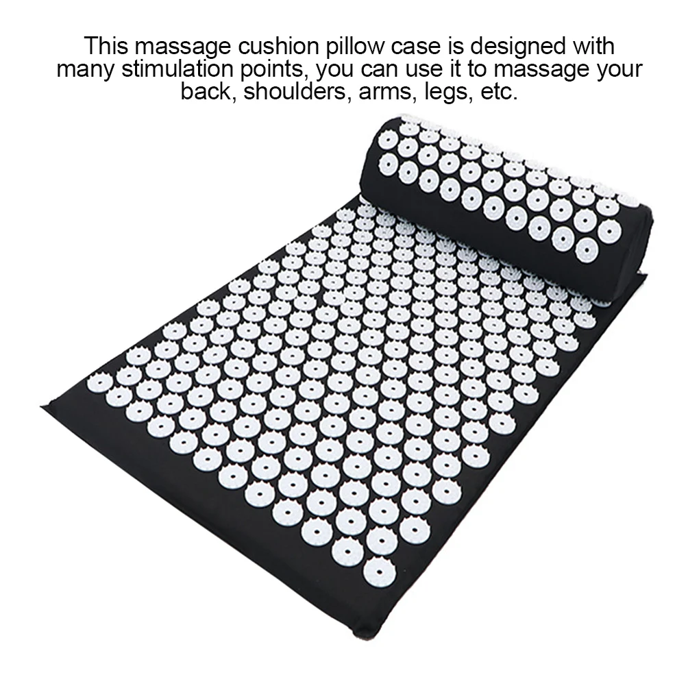 

3PCS/set Massage Cushion Yoga Acupressure Mat and Pillow Set Neck Back Foot Massager Pain Stress Relief Acupuncture Massage Pad