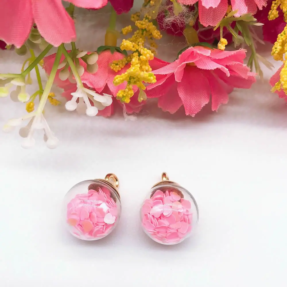 10 шт./пакет красочная прозрачная бутылочка стекло высоты украшенный шариком