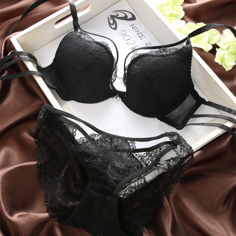

Women Sexy Bra Set Underwear Babydoll Full Bra Set ultrafino para mujer francaise pour femmes Fashion Female Bra Aet Sexy Push