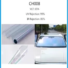 Тонировка для окон SUNICE VLT 65%, пленка-хамелеон, УФ-самоклеящаяся тонировка для окон дома и автомобиля, 50 см x см (20 дюймов x дюйма), стекло