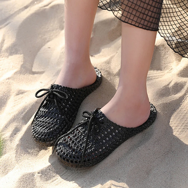 Сандалии Lizeruee женские плетеные из ротанга пляжная обувь заостренный носок