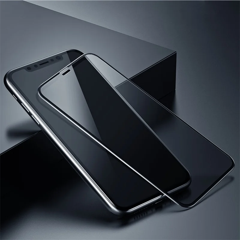 Закаленное стекло Baseus для защиты от шпионов для iPhone 11 Pro, ультратонкое 3D Защитное стекло для iPhone 11 Pro Max glass - Цвет: Black