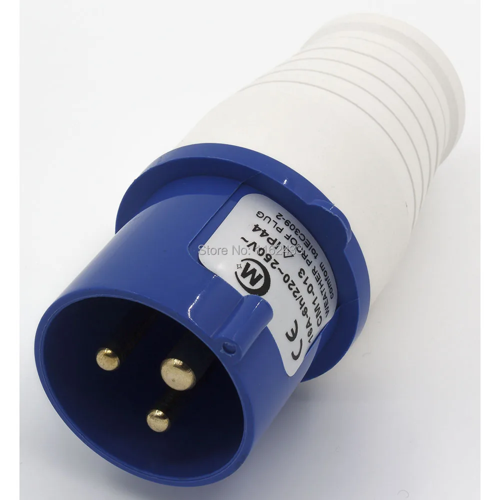 Промышленная штепсельная вилка 220 240V IP44 013 16 А 2P E 3 pin|plug switch|plug in light timersplug wind generator |