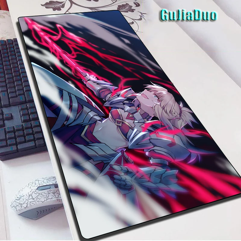 

GuJiaDuo Handsome Lady Knight Large Mouse Pad Laptop Keyboard XXL Non-slip Cartoon Table Desk Mat Gaming Room Accessories Carpet