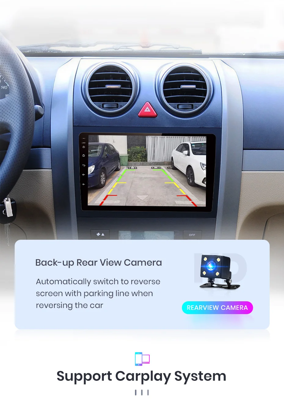 Автомагнитола 2 ГБ + 32 Android 9 1 dvd мультимедийный видеоплеер с GPS для Great Wall Hover H5 H3 2din