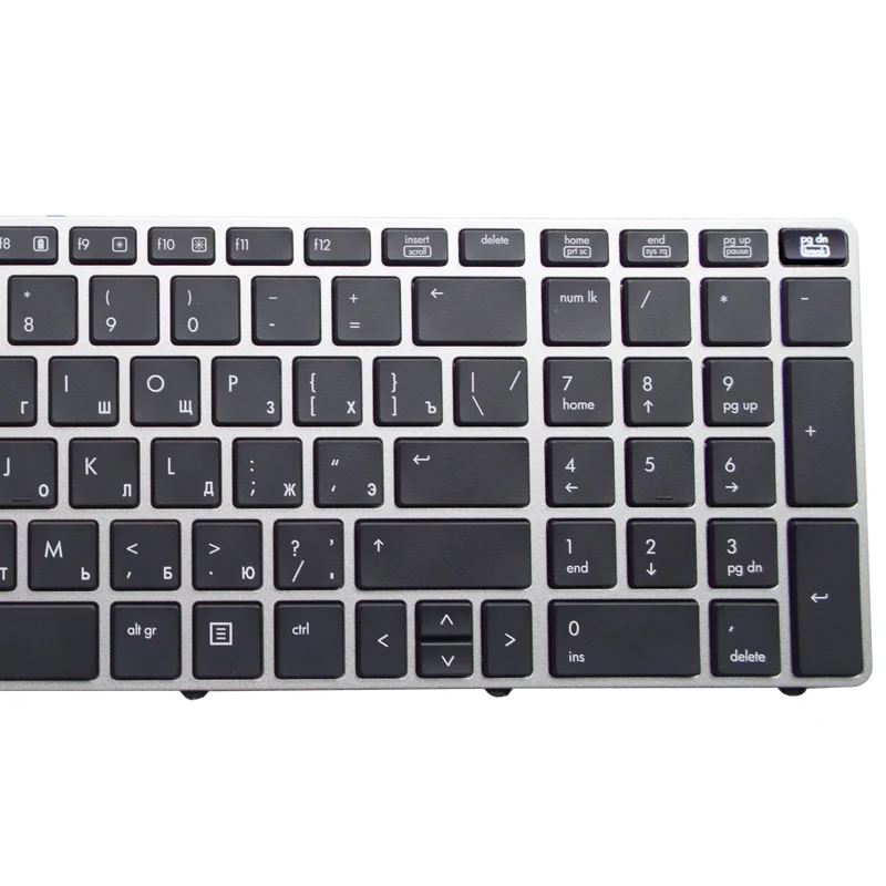 Новая русская клавиатура для ноутбука hp EliteBook 8560p 8570P 8560B 6560b 6565b 6560P RU 701986-251 серебристый