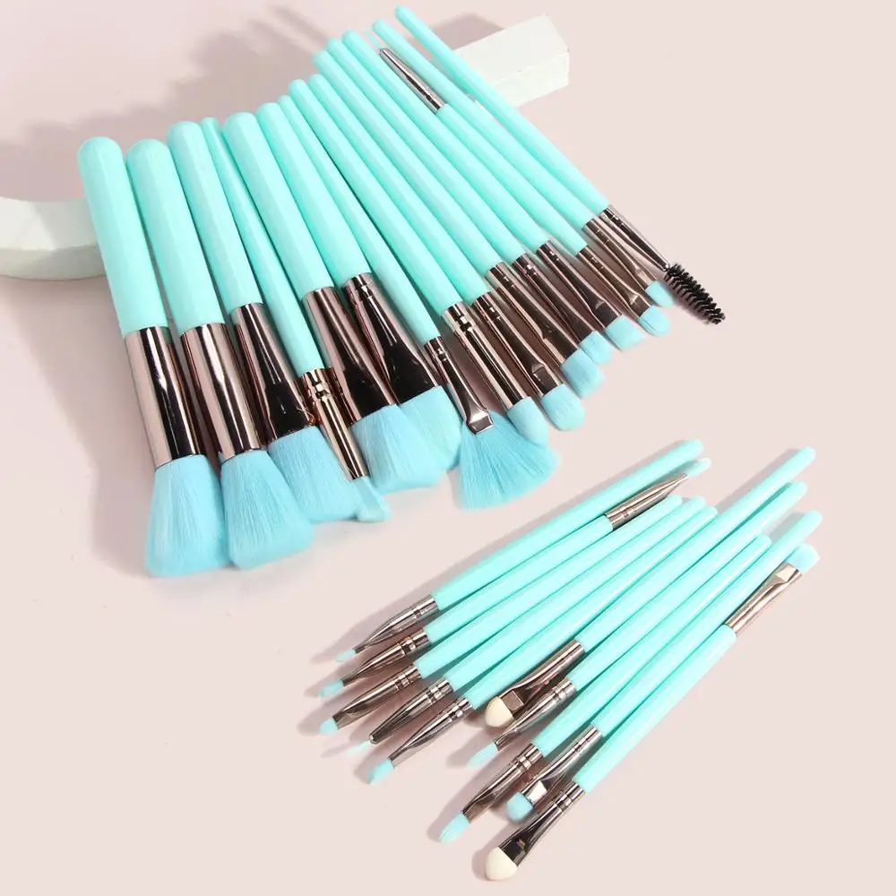 Набор кистей для макияжа 25 шт. натуральный ворс Жидкая основа румяна