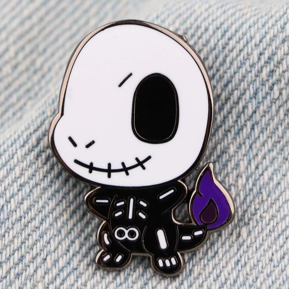 

YQ750 Cartoon Skull Dinosaur Hard Enamel Pin Tie Tops Brooch Lapel Pin Badge on Backpack Hat Denim Icons Decorative Jewelry Gift