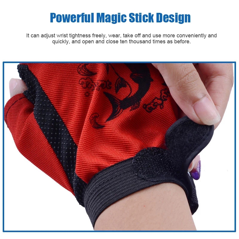 

New 2 Pairs Fishing Gloves Waterproof 3 Cut Finger Anti-slip Non-Slip Gloves XD88