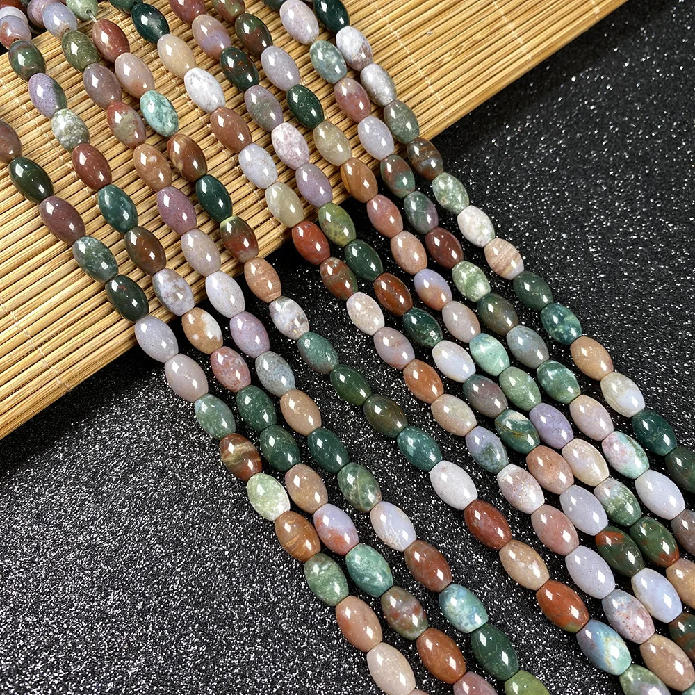 Бусины из агата кварца для изготовления ювелирных изделий 6 Х9 мм натуральный